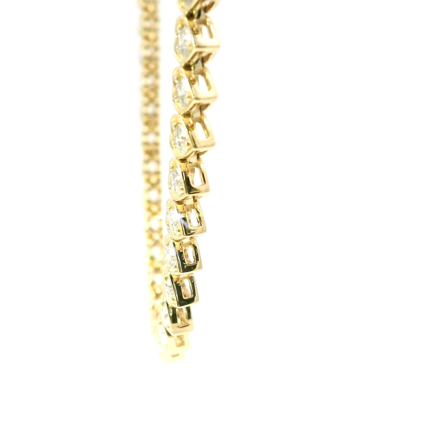 Heart Shape Lab Diamond 18" Tennis Necklace