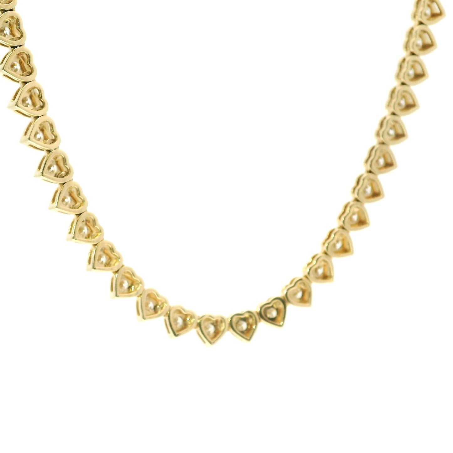 Heart Shape Lab Diamond 18" Tennis Necklace