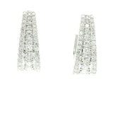 14K White Gold Lab Diamond Hoop Earirng