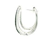 14K White Gold Lab Diamond Hoop Earirng