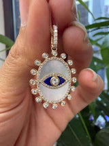 14KT Yellow Gold Evil Eye Pendant
