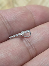 Mini Cross Pendant Lab Diamond White Gold