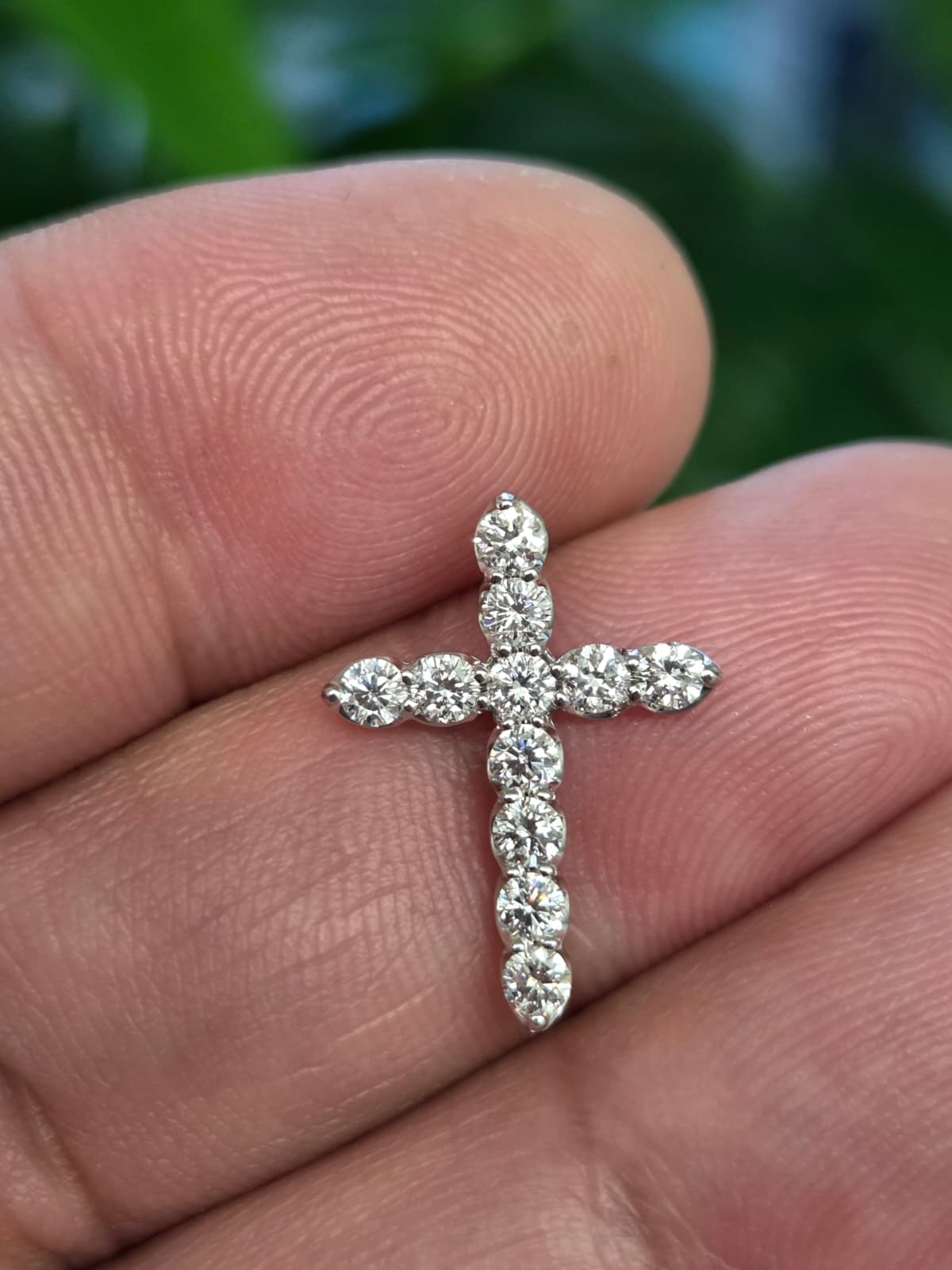 Lab Diamond Cross Pendant
