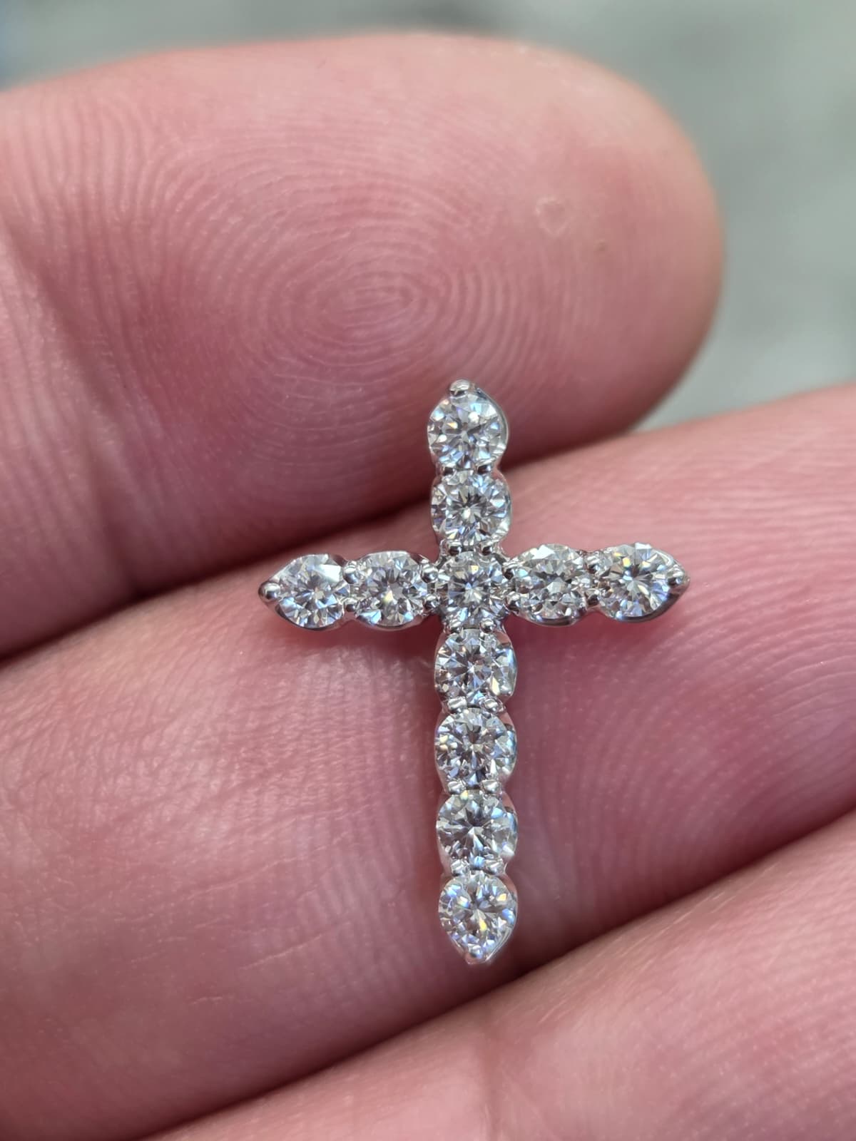Lab Diamond Cross Pendant
