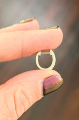 White Gold 0.20ct Lab Diamond Oval Hoops