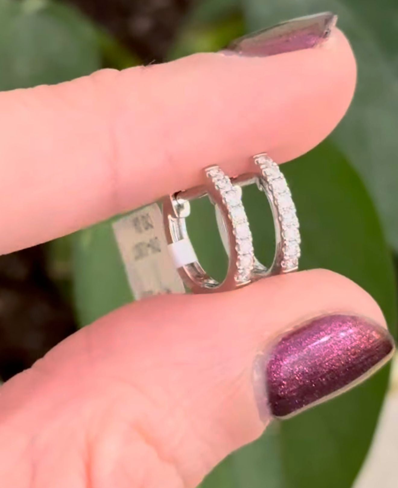 White Gold 0.20ct Lab Diamond Oval Hoops