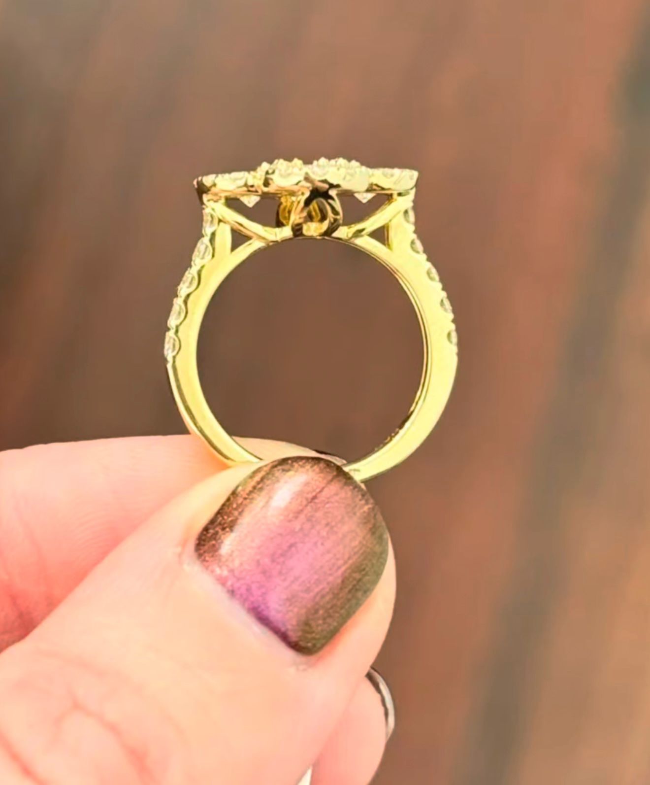 Yellow Gold Lab Diamond Clover Ring