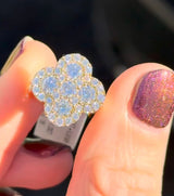 Yellow Gold Lab Diamond Clover Ring