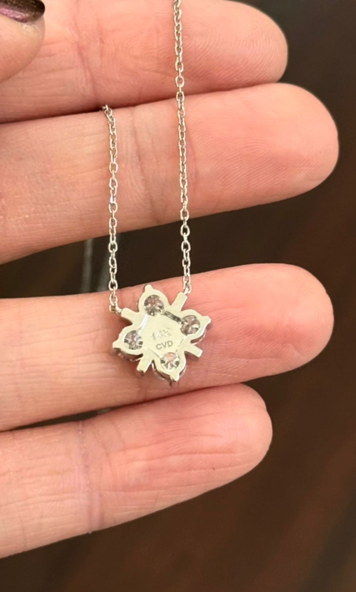 White Gold Lab Diamond Necklace