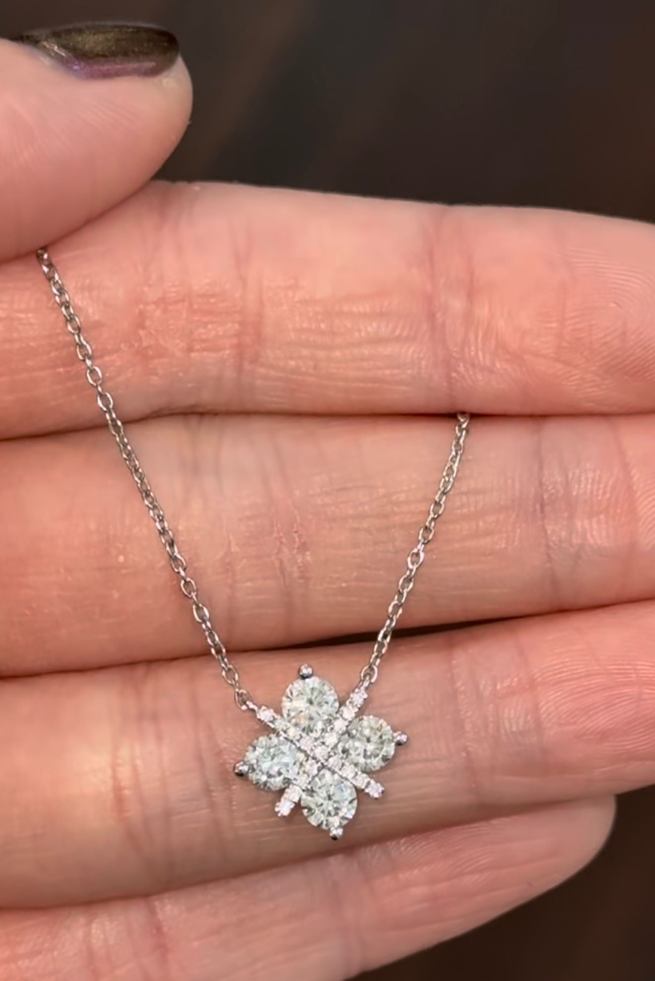 White Gold Lab Diamond Necklace