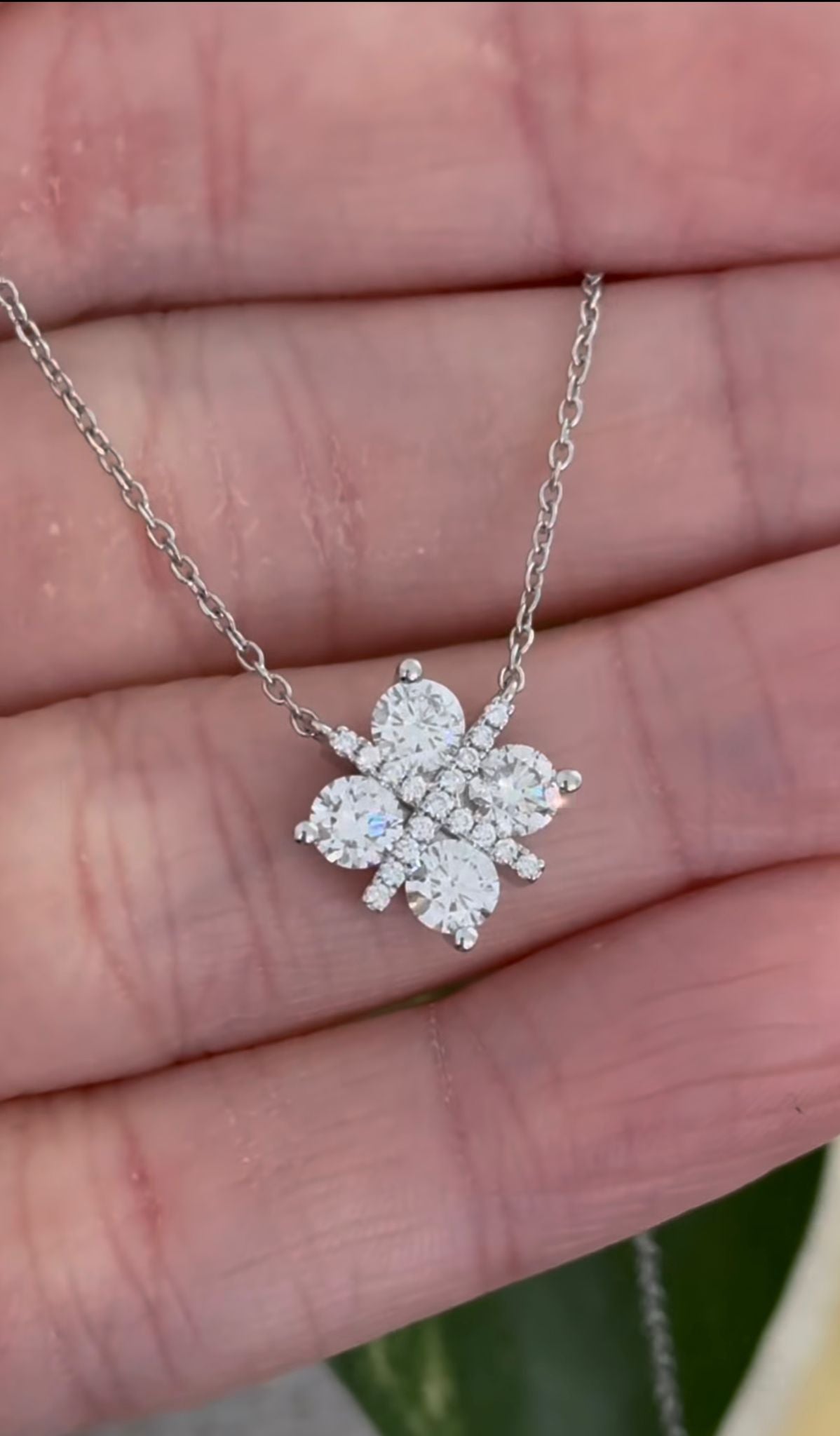 White Gold Lab Diamond Necklace
