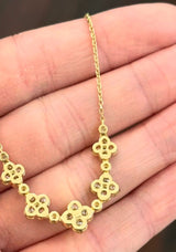 Yellow Gold Lab DIamond Clover Pendant