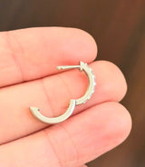 12.8mm White Gold 0.47cts Lab Diamond Hoops
