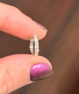 12.8mm White Gold 0.47cts Lab Diamond Hoops