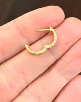 11.5mm Yellow Gold 0.47ct Lab Diamond Hoops