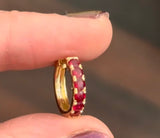 Yellow Gold Ruby Hoops