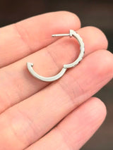 White Gold Diamond & Ruby Hoops