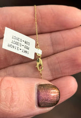 Yellow Gold Ruby & Diamond Butterfly Pendant & Chain