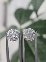 IGI 2.00CT ROUND PAIR D VS1