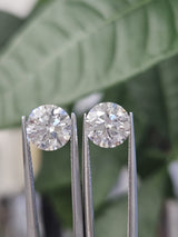 IGI 2.00CT ROUND PAIR D VS1