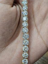 29.930cttw Yellow Gold Lab Diamond 16.75" Tennis Necklace