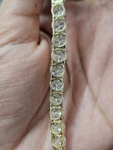 29.930cttw Yellow Gold Lab Diamond 16.75" Tennis Necklace