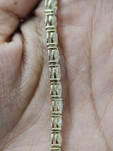 29.930cttw Yellow Gold Lab Diamond 16.75" Tennis Necklace