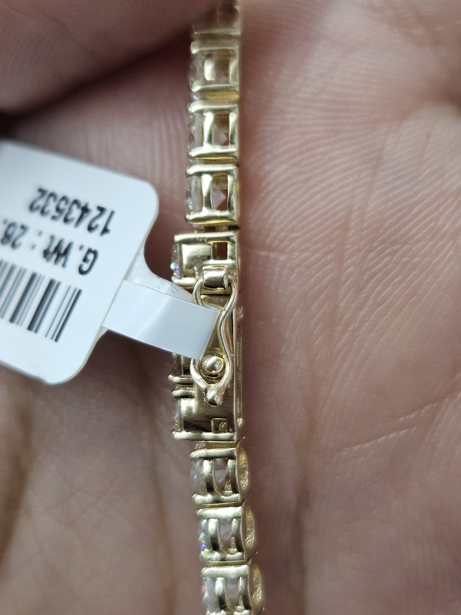 29.930cttw Yellow Gold Lab Diamond 16.75" Tennis Necklace