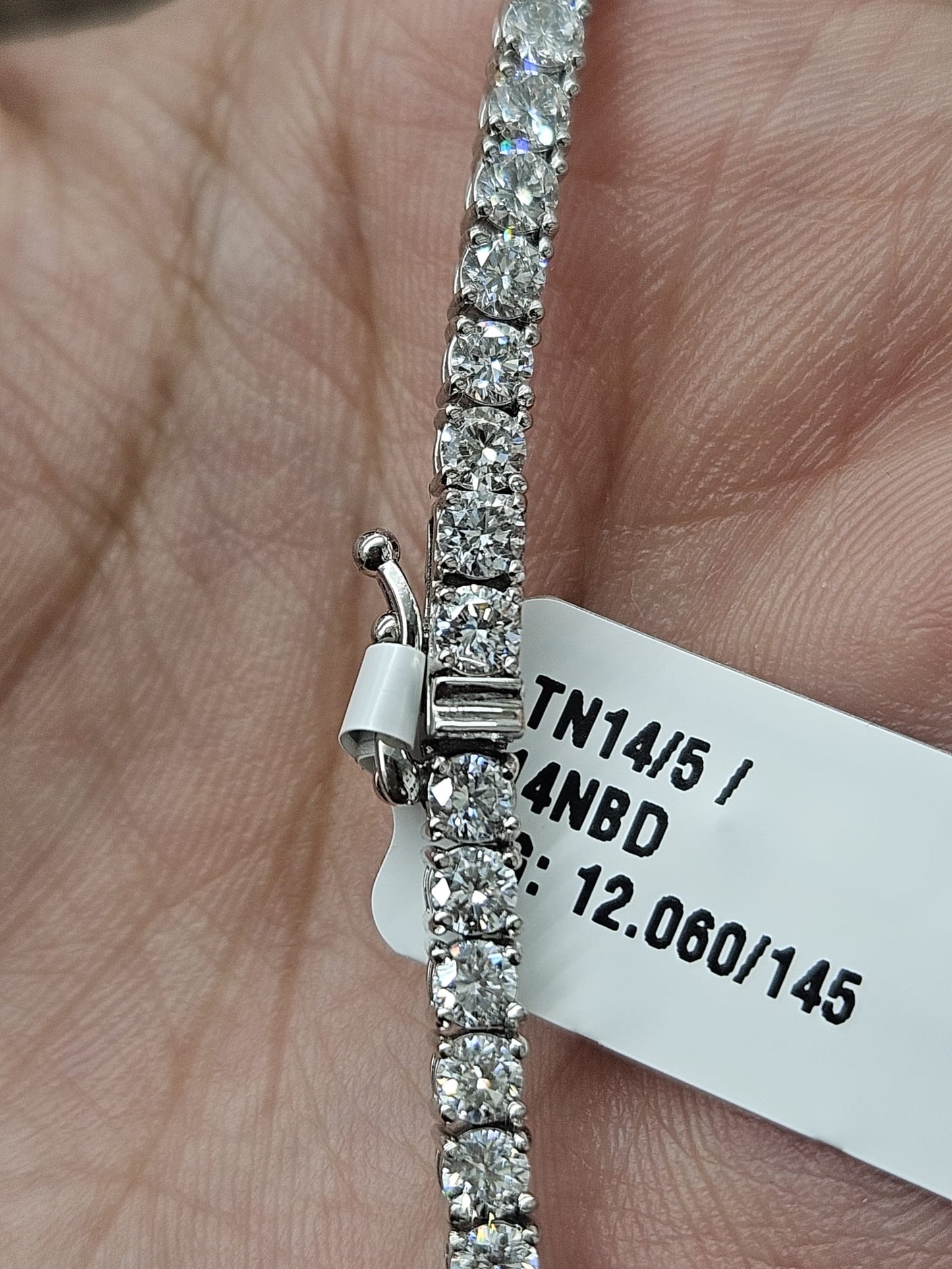 12.060cttw White Gold Lab Diamond 17" Tennis Necklace