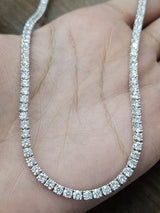 12.060cttw White Gold Lab Diamond 17" Tennis Necklace