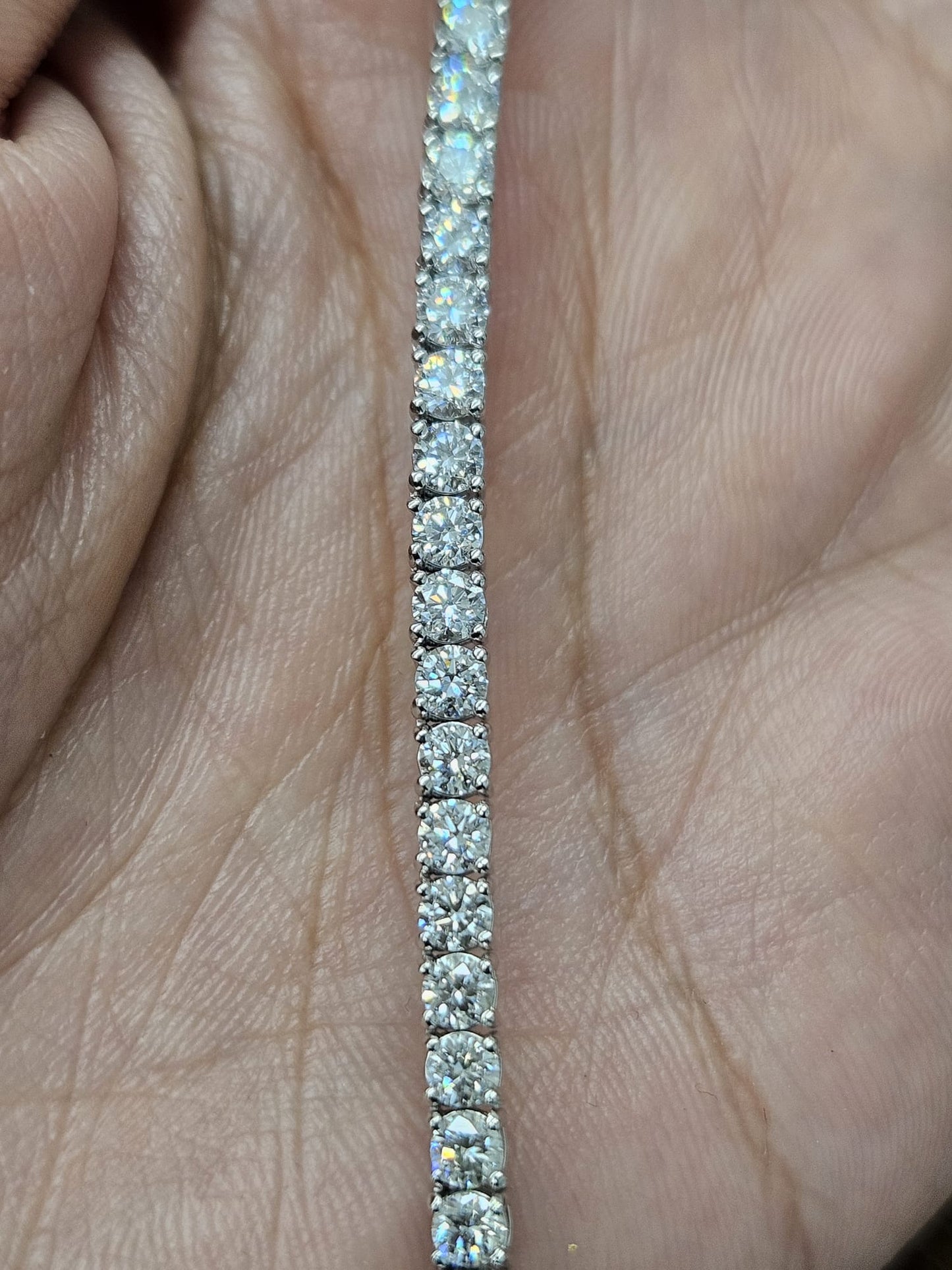 12.060cttw White Gold Lab Diamond 17" Tennis Necklace