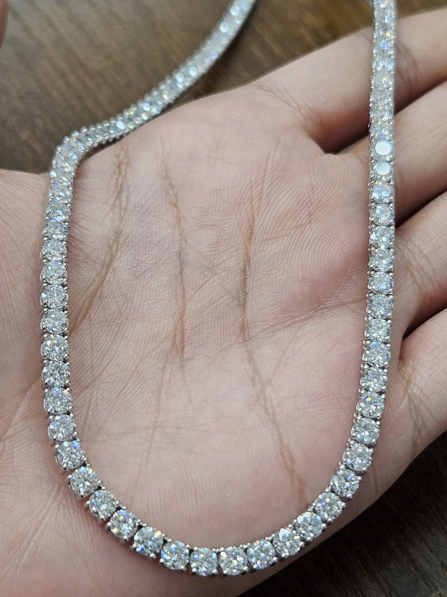 20.710cttw White Gold Lab Diamond 17" Tennis Necklace