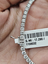 12.050cttw White Gold Lab Diamond 17" Tennis Necklace