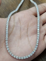 12.050cttw White Gold Lab Diamond 17" Tennis Necklace