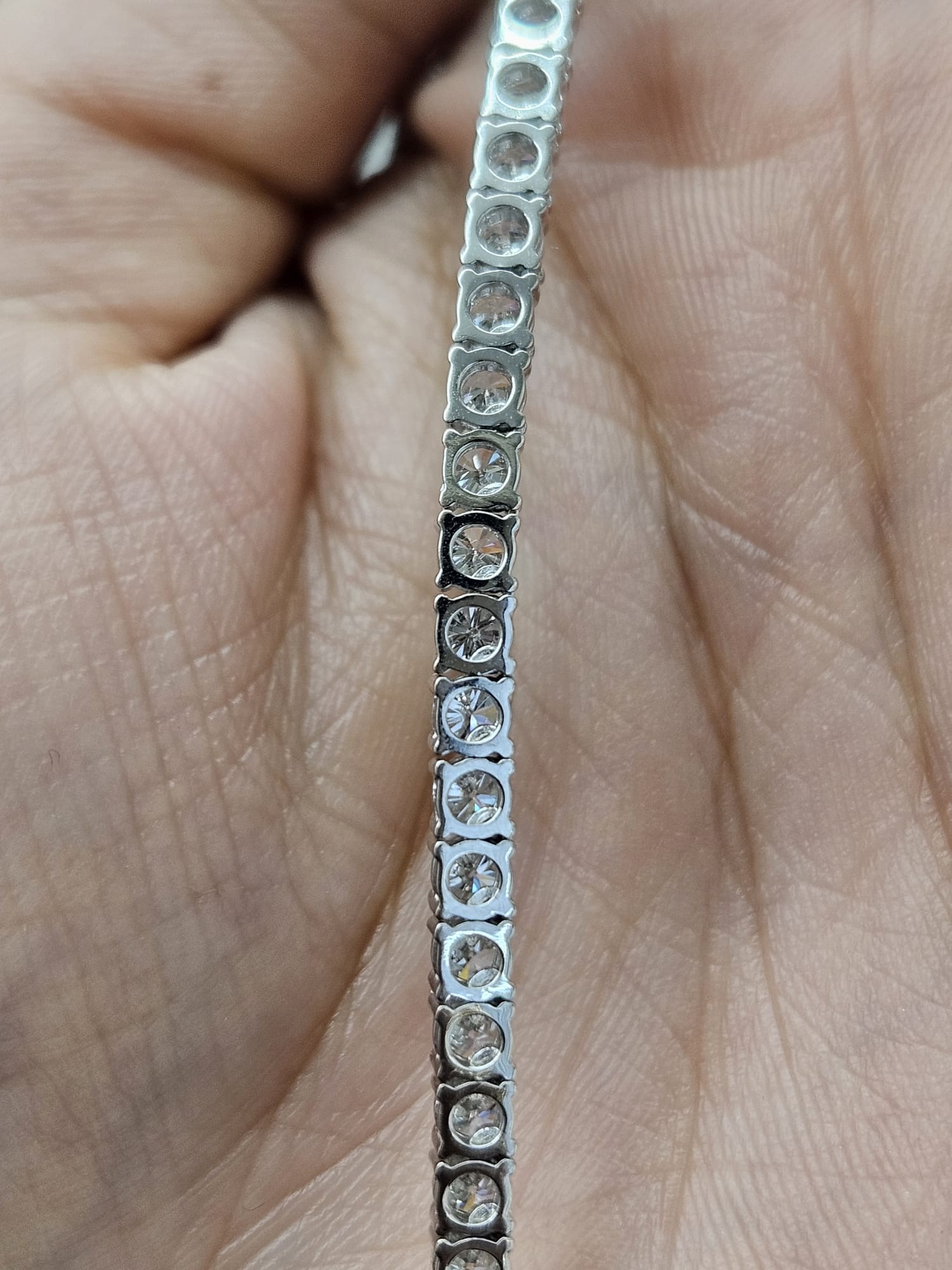 12.050cttw White Gold Lab Diamond 17" Tennis Necklace