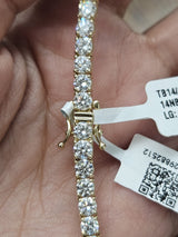 21.94cttw Yellow Gold Lab Diamond 17.15" Tennis Necklace