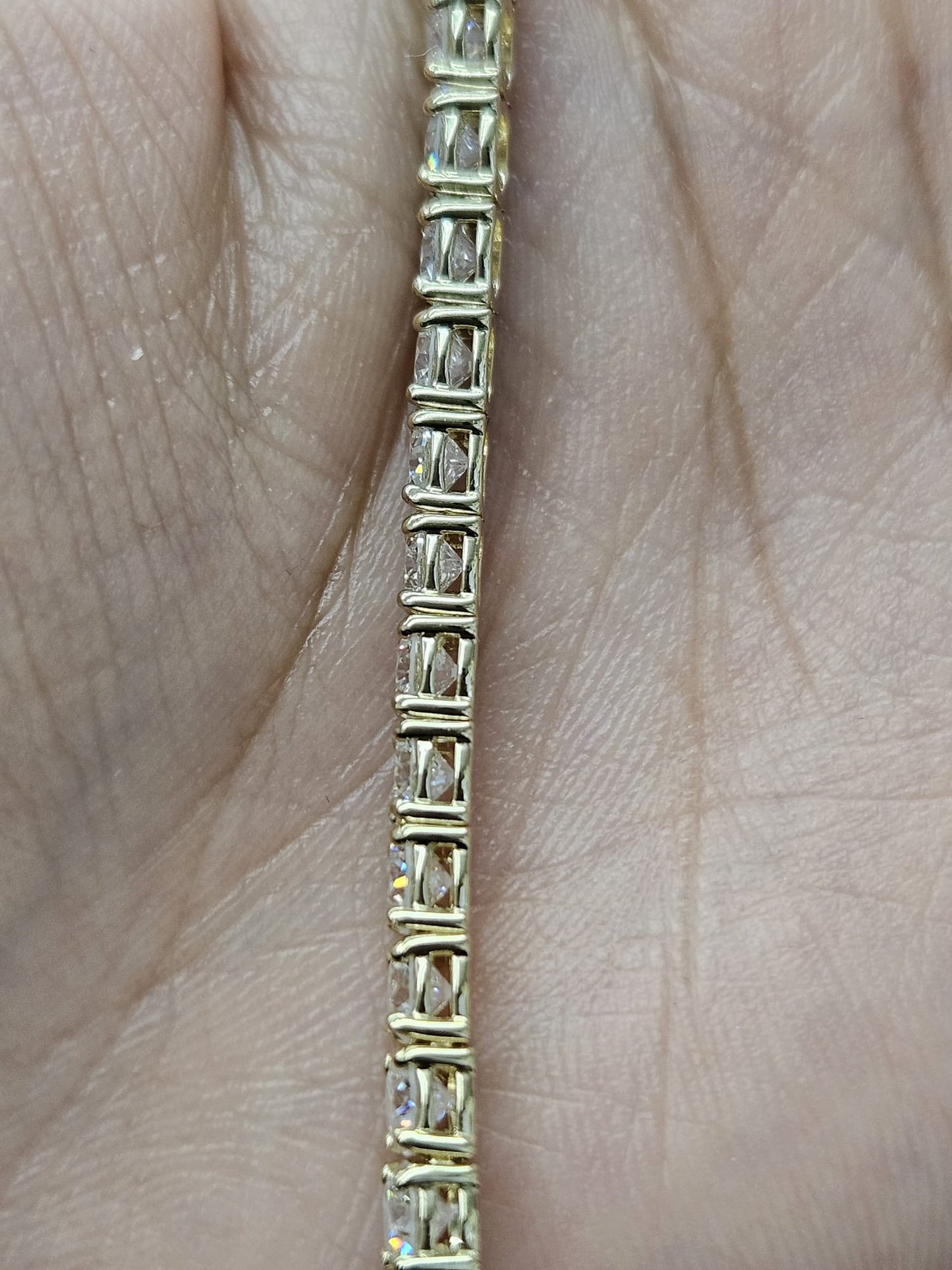 21.94cttw Yellow Gold Lab Diamond 17.15" Tennis Necklace