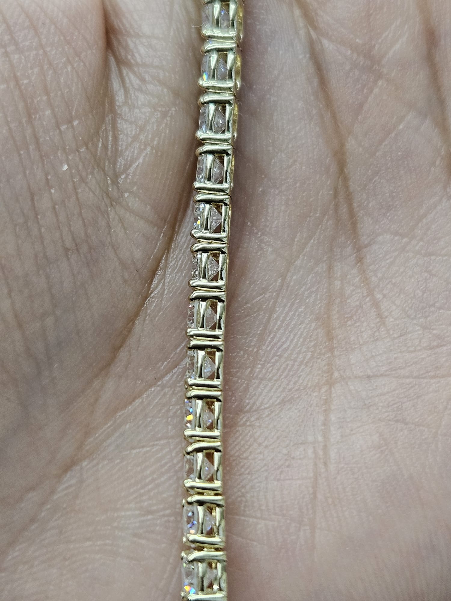 21.94cttw Yellow Gold Lab Diamond 17.15" Tennis Necklace