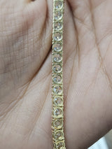 21.94cttw Yellow Gold Lab Diamond 17.15" Tennis Necklace