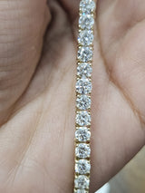 21.94cttw Yellow Gold Lab Diamond 17.15" Tennis Necklace