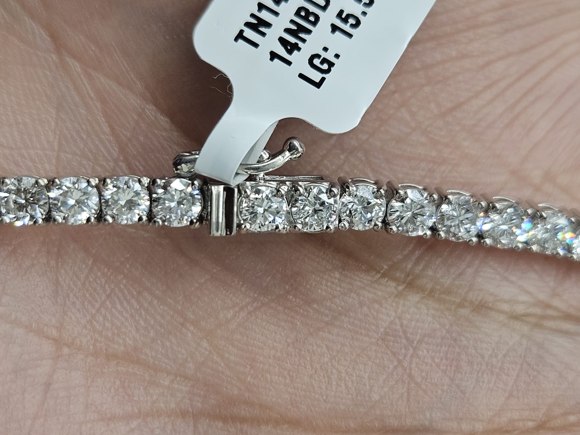 15.57cttw White Gold Lab Diamond 17" Tennis Necklace