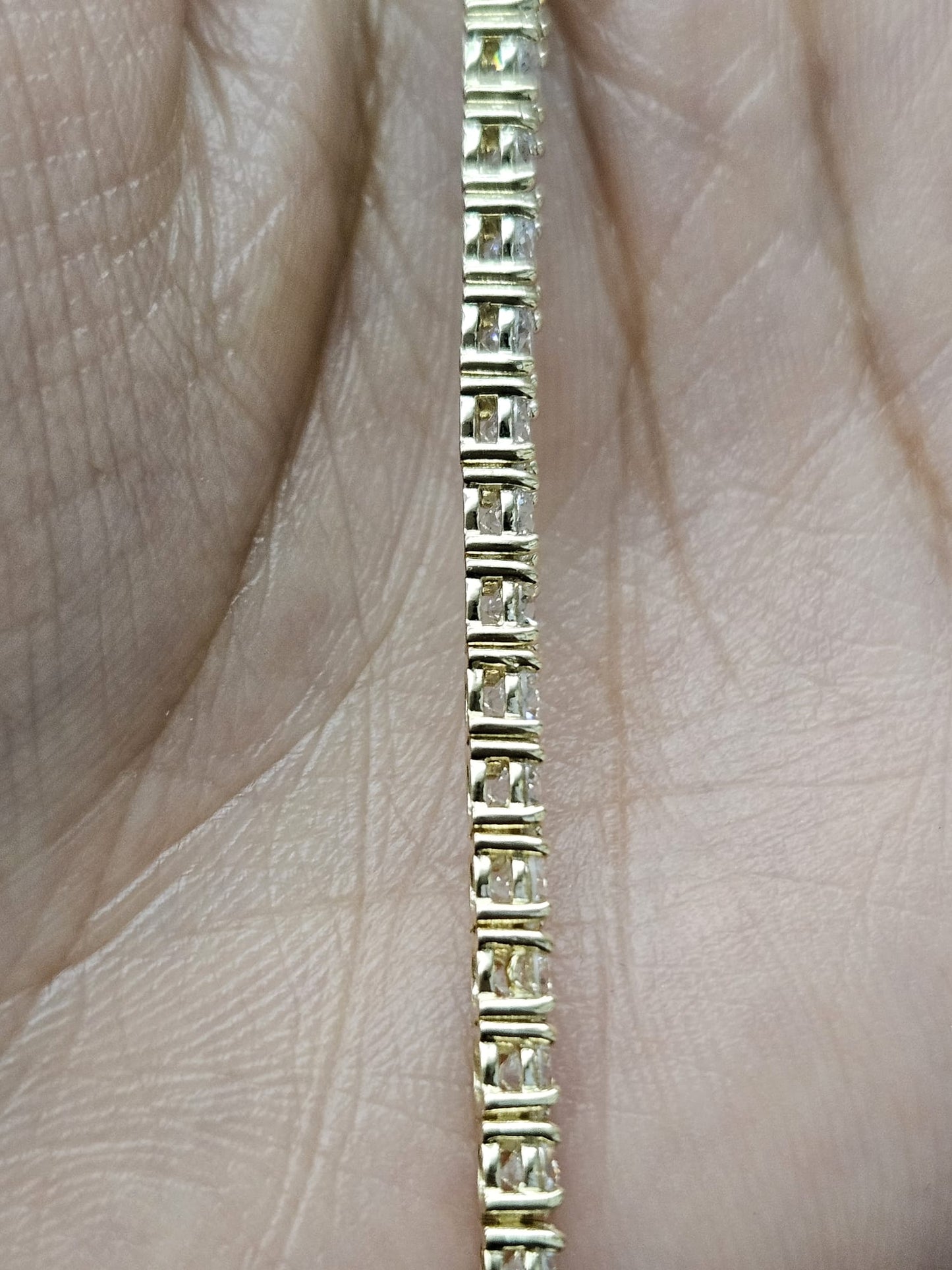 13.980cttw Yellow Gold Lab Diamond 17" Tennis Necklace