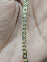 13.980cttw Yellow Gold Lab Diamond 17" Tennis Necklace