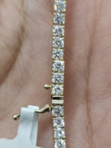 9.56cttw Yellow Gold Lab Diamond 17" Tennis Necklace