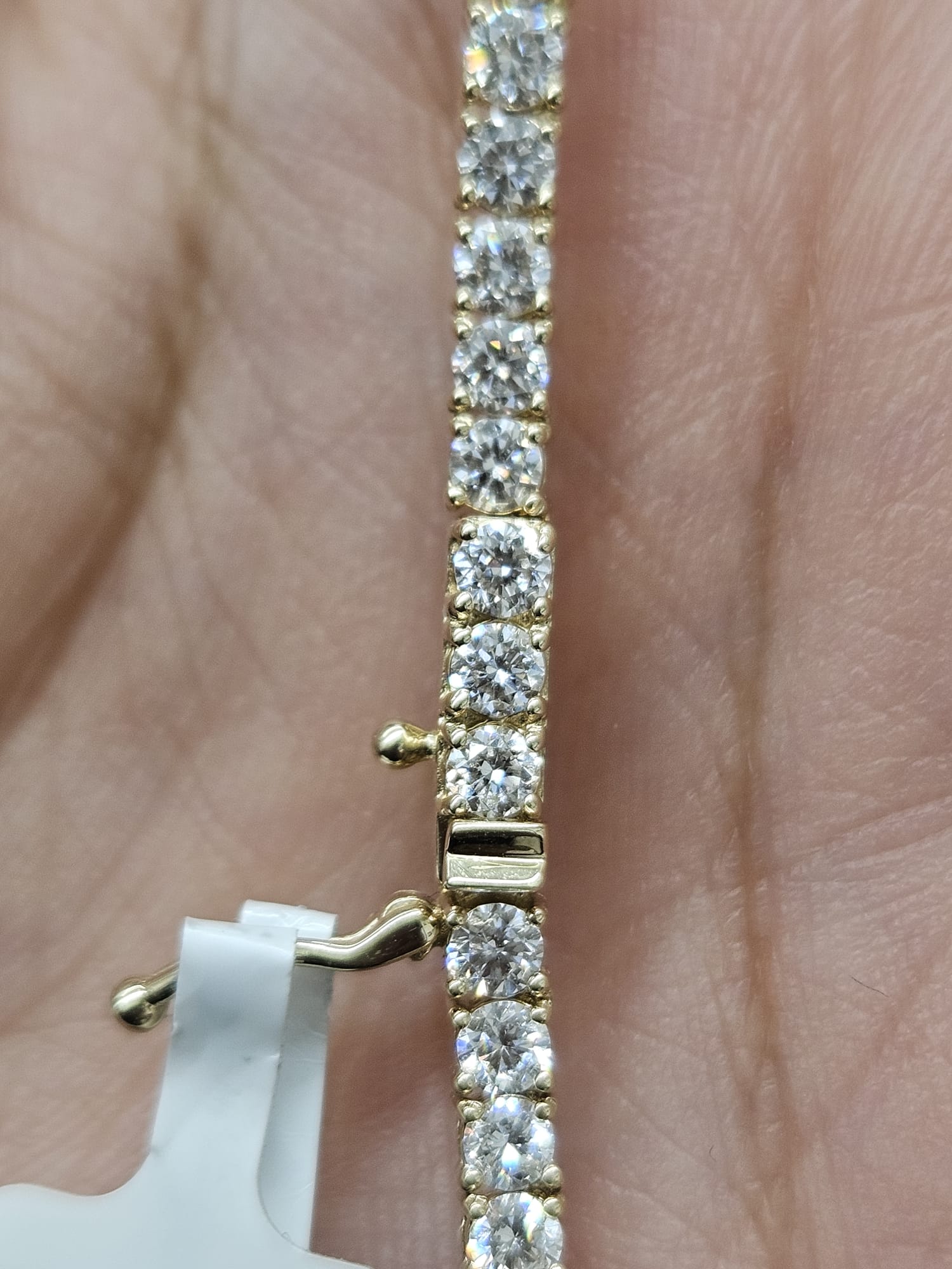 9.56cttw Yellow Gold Lab Diamond 17" Tennis Necklace