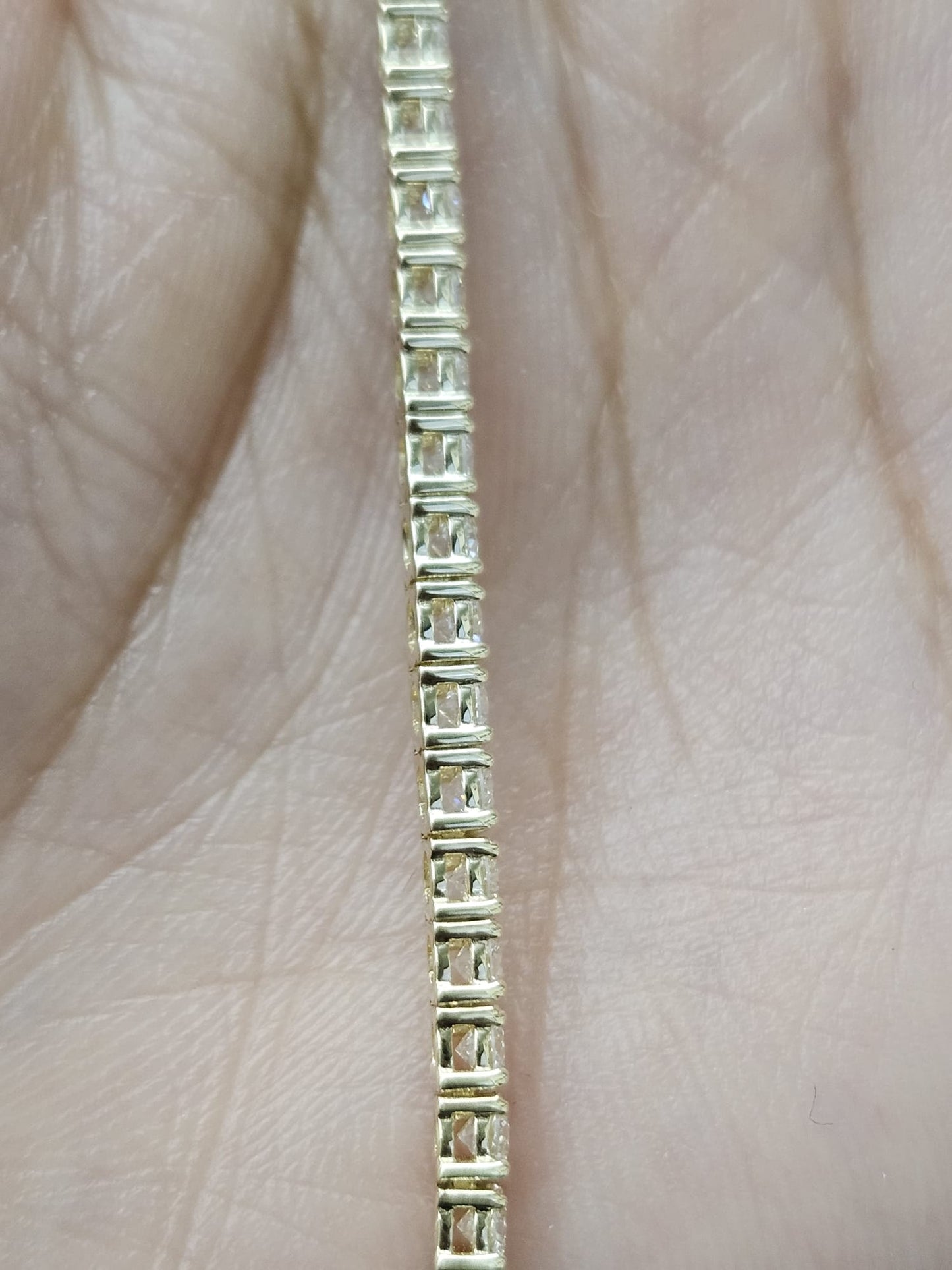 9.56cttw Yellow Gold Lab Diamond 17" Tennis Necklace