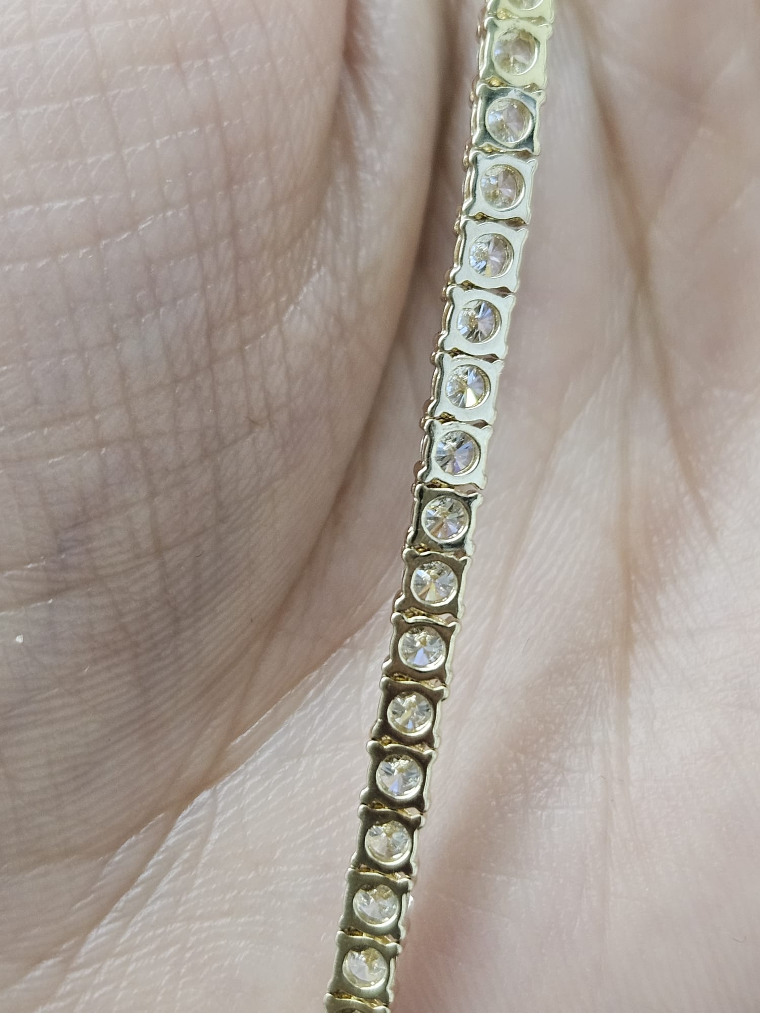 9.56cttw Yellow Gold Lab Diamond 17" Tennis Necklace