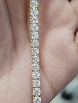 7.860cttw Yellow Gold Lab Diamond 7" Tennis Bracelet