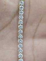 7.860cttw Yellow Gold Lab Diamond 7" Tennis Bracelet