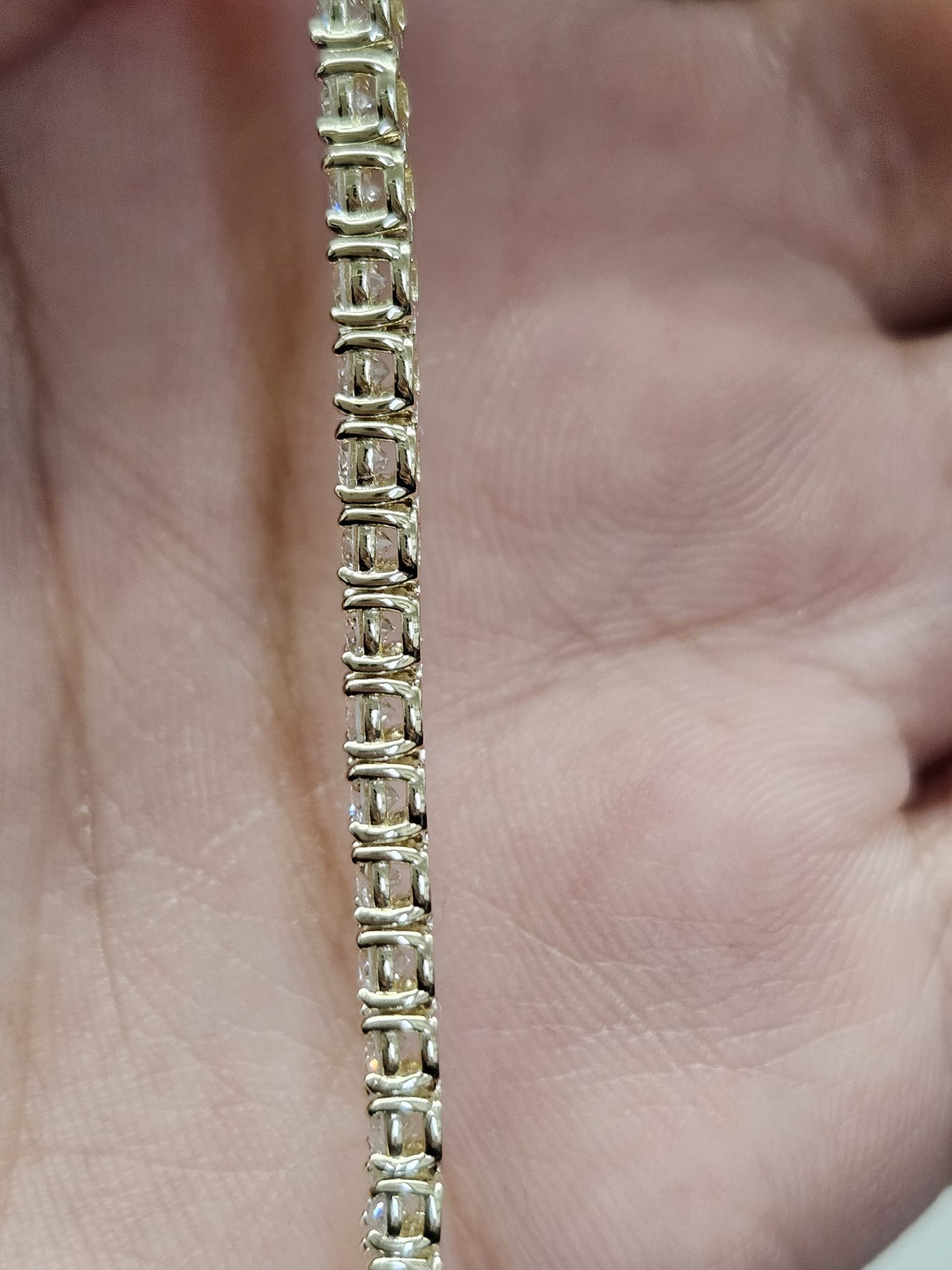 4.35cttw Yellow Gold Lab Diamond 7" Tennis Bracelet